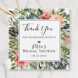 Den botaniska Blommigten Ram Gåvor Etiketter