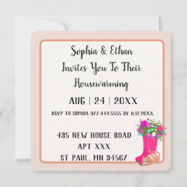 Den botaniska moderna minimalistiska uppvärmningen inbjudningar