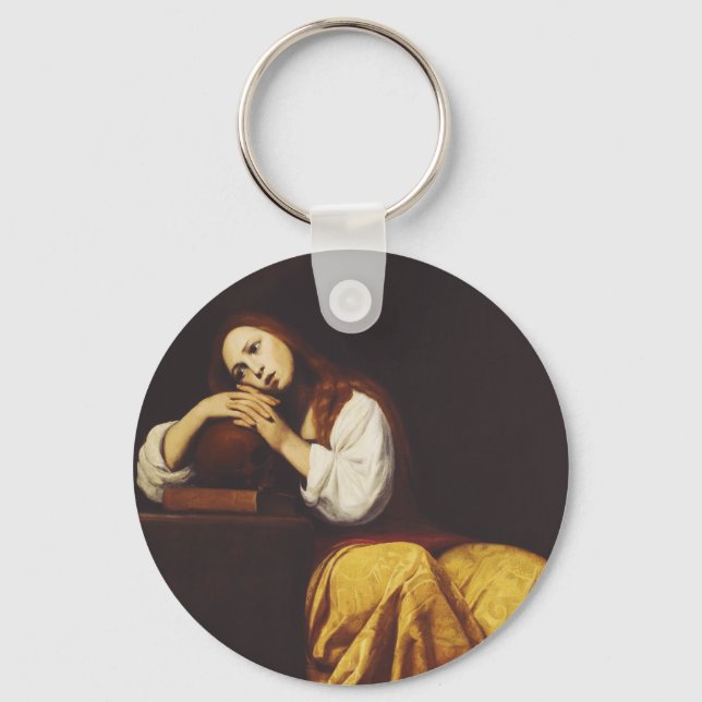 Den botfärdiga Maria Magdalena av Giacomo Galli Nyckelring (Framsida)