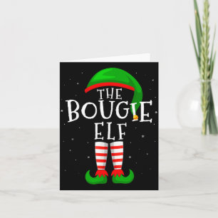 Den Bougie-älva Roliga Matchande Familjegrupp Jul Kort