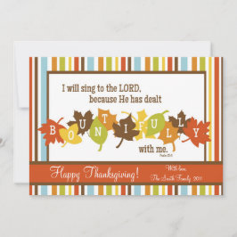 Den BOUNTIFUL Scripturethanksgivingen Julkort