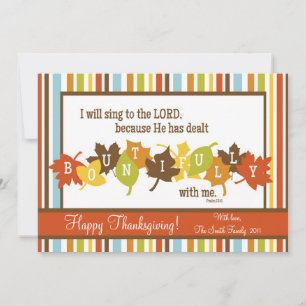 Den BOUNTIFUL Scripturethanksgivingen Julkort