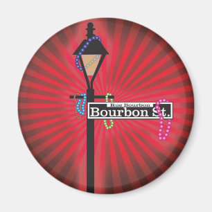 Den Bourbon gatan undertecknar Magnet