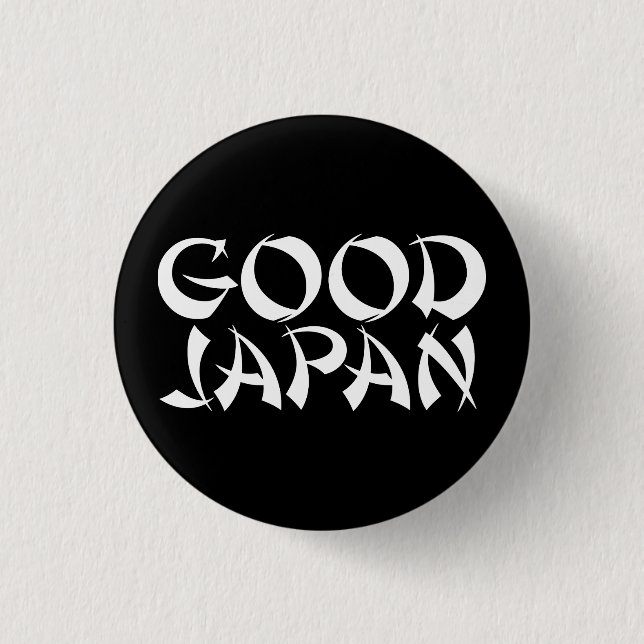 Den bra Japan logotypen knäppas Knapp (Framsida)
