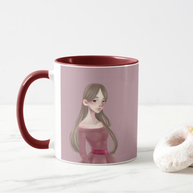 Den bra morgondockan Två-Tonar kaffemuggen Mugg (Med munk)