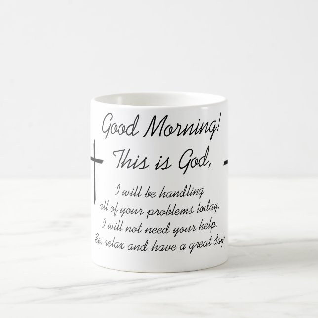 Den bra morgonen denna är guden kaffemugg (Center)