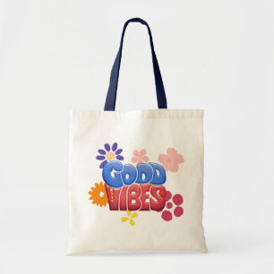 Den bra vibesen bubblar brev & Hippyblommor Tygkasse