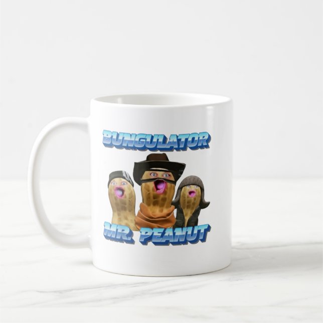 Den Brända Jordnöten Roliga GOOP Mr. Peanut Bungul Kaffemugg (Vänster)