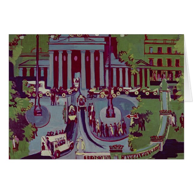 Den Brandenburg grinden, Berlin, 1929 Hälsningskort (Framsidan Horizontal)