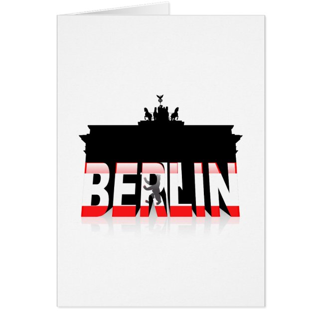 Den Brandenburg grinden i Berlin Hälsningskort (Framsidan)