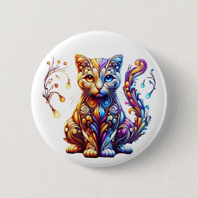 Den branta glödkatten knapp (Framsida)