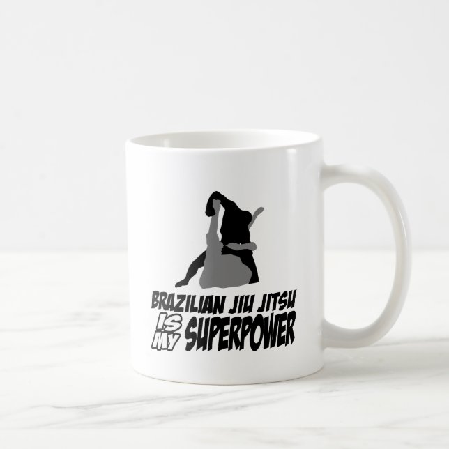 Den brasilianska jiujitsuen är min superpower kaffemugg (Höger)