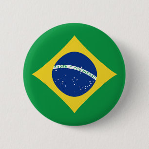 Den Brasilien Fisheye flagga knäppas Knapp
