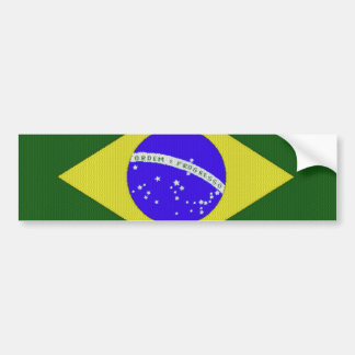 Den Brasilien flagga belade med tegel bildekalet Bildekal