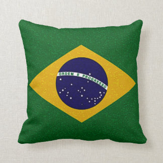 Den BRASILIEN FLAGGA kudder Kudde