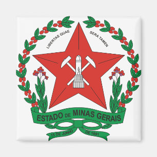 Den Brasilien Minas Gerais vapenskölden Magnet