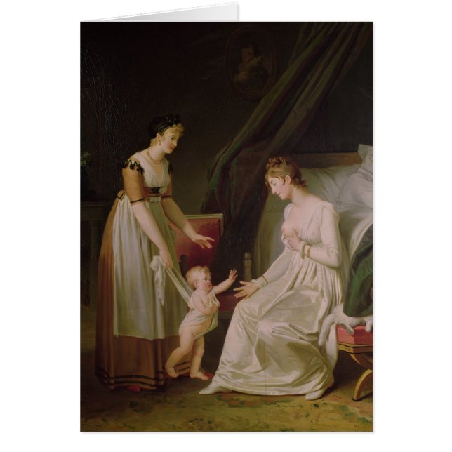 Den Breastfeeding modern Hälsningskort (Framsidan)