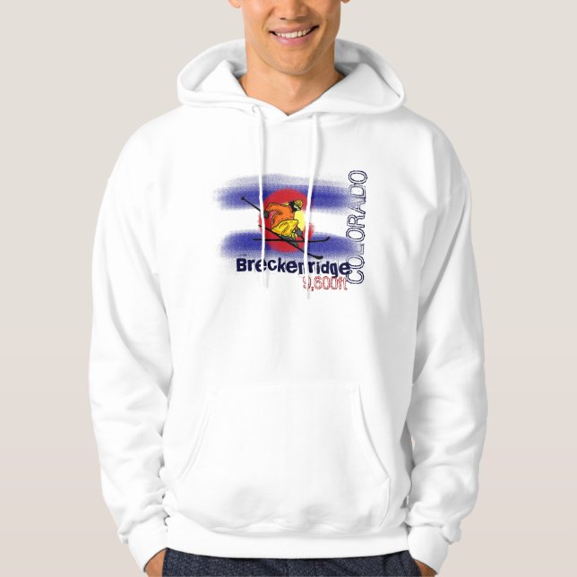 Den Breckenridge Colorado höjden skidar hoodien Hoodie (Framsida)