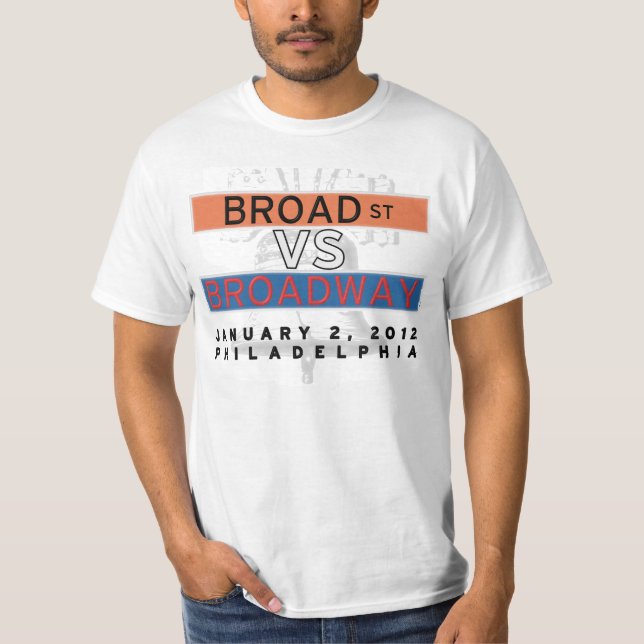 Den breda gatan VS Broadway värderar skjortan T Shirt (Framsida)