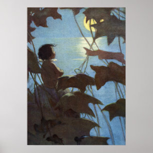 Den breda Gulten Måne av Jessie Willcox Smith Poster