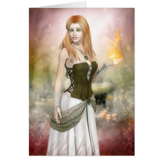 Den Brighid hälsningen/noterar kortet Hälsningskort (Framsidan)