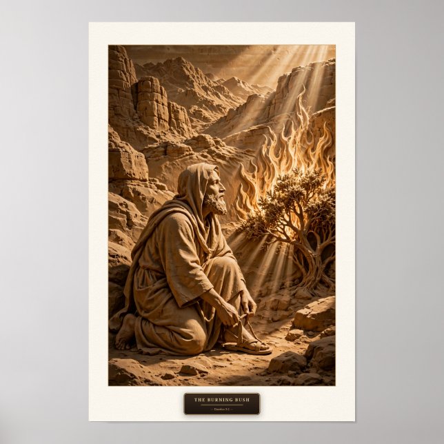 DEN BRINNANDE BUSKEN - Exodus 3:2 (Ren) Poster (Framsidan)