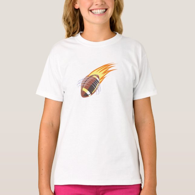 Den brinnande fotbollen - t shirt (Framsida)