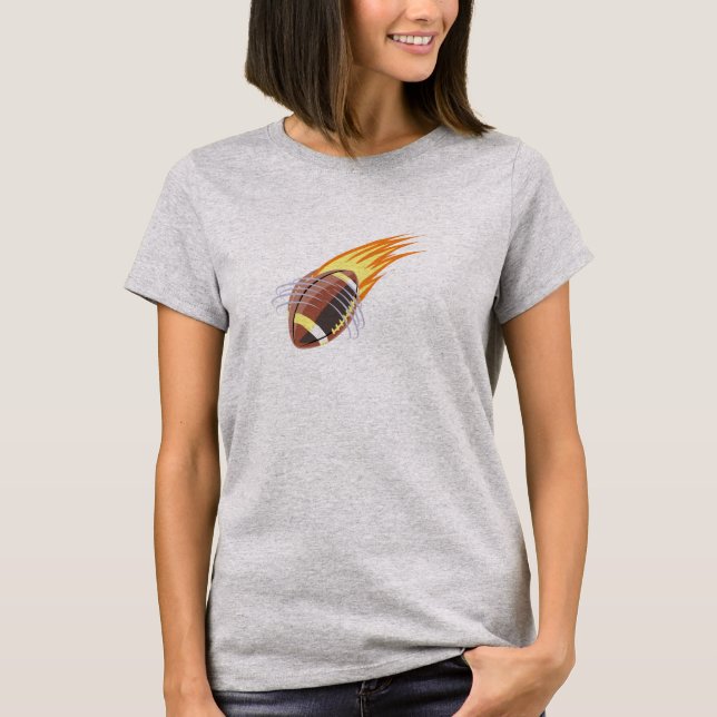 Den brinnande fotbollen - t shirt (Framsida)