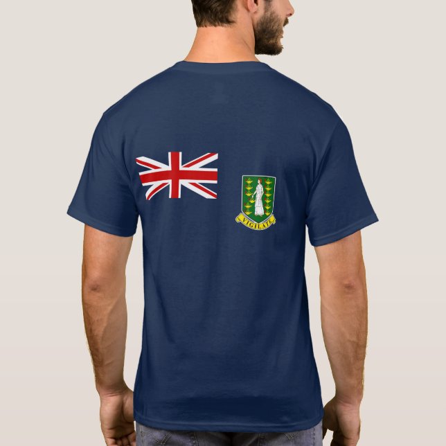 Den British Virgin Islands flagga Tee Shirt (Baksida)