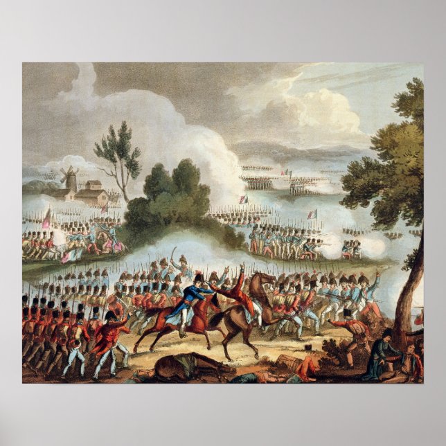Den brittiska arméns Lämnat Vinge i aktion vid Poster (Framsidan)