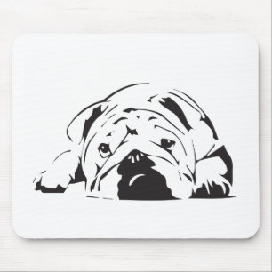 Den brittiska bulldoggen stencilerar musmatta