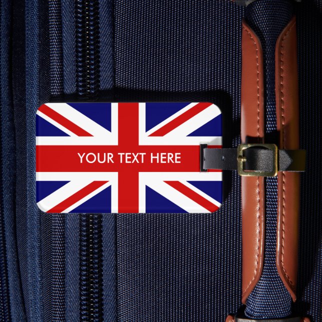 Den brittiska fackliga jackflaggaanpassningsbar bagagebricka (Framsida Insitu 4)