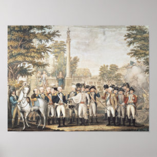 Den brittiska överlämnandet till general Washingto Poster