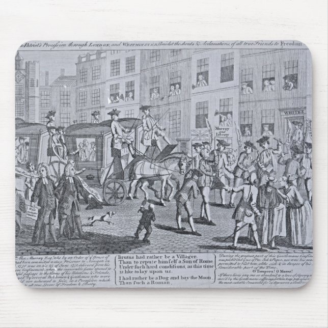 Den brittiska patriotprocessionen igenom musmatta (Framsidan)