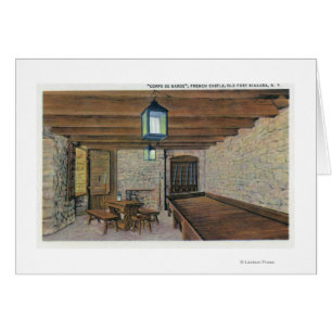 Den brittiska skansen, franskbaracker, pudrar hälsningskort