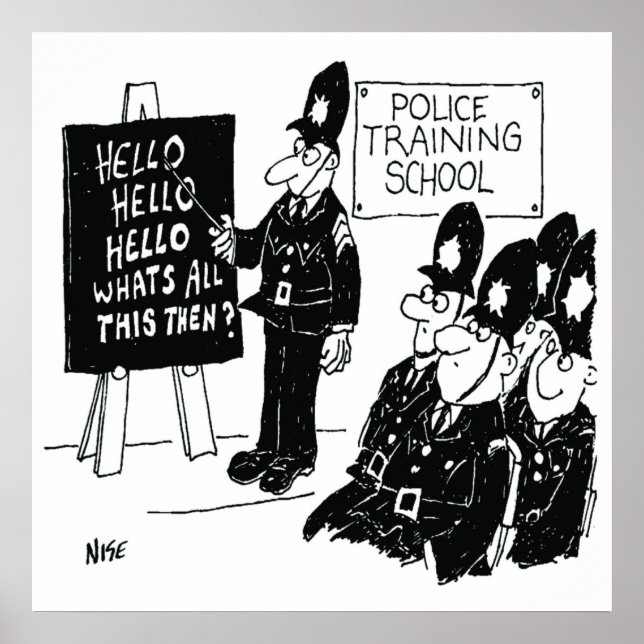 Den brittiska Tecknaden för polisutbildning, Funny Poster (Framsidan)