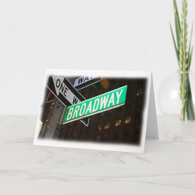 Den Broadway gatan undertecknar Kort (Framsida)
