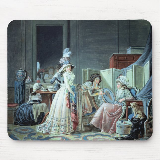 Den broderade cupiden musmatta (Framsidan)