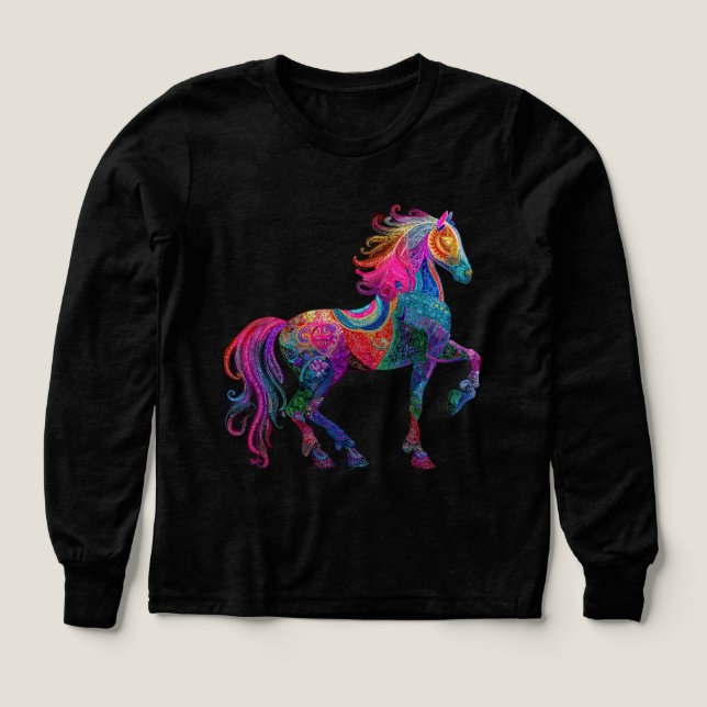 Den Broderade Hästen T Shirt (Design framsida)
