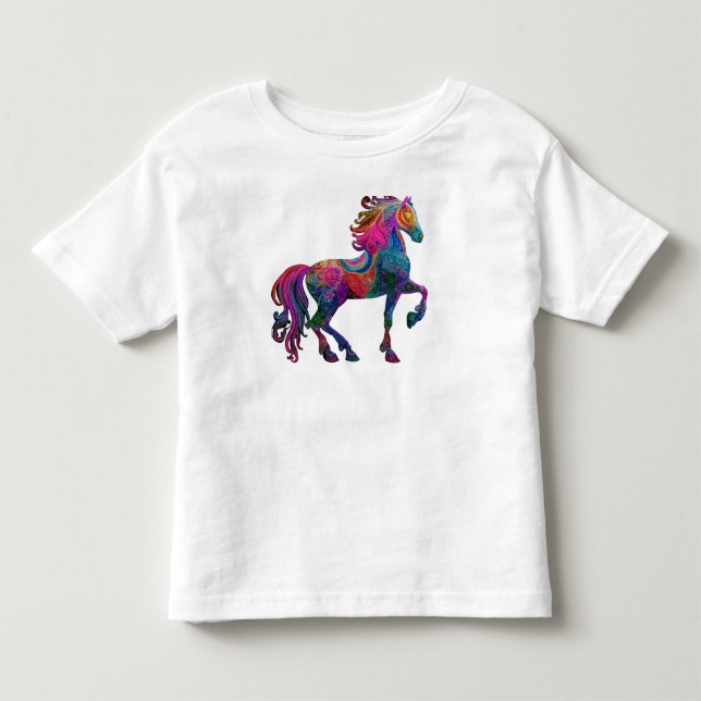 Den Broderade Hästen T Shirt (Framsida)