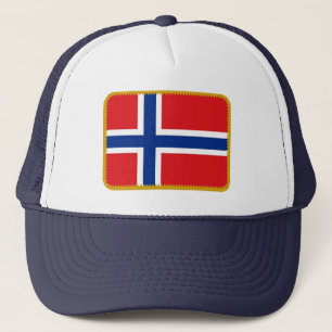 Den broderade norgeflagga verkställer hatten truckerkeps