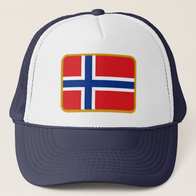 Den broderade norgeflagga verkställer hatten truckerkeps (Framsida)