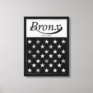 Den Bronx New York amerikanska flaggan Canvastryck