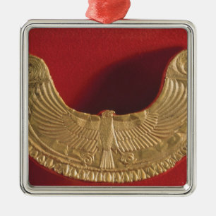 Den bröst- prydnaden bildar falk uthärda träd julgransprydnad metall