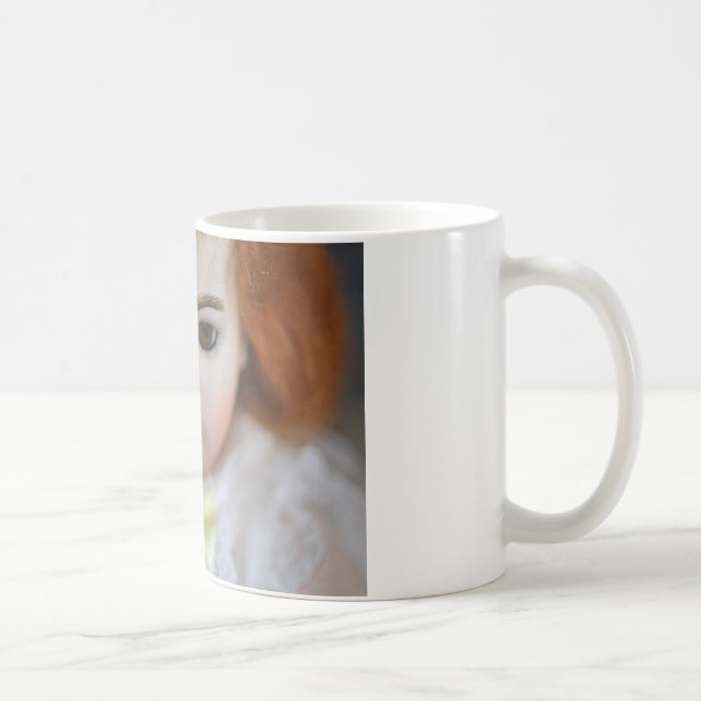 Den Bru Jumeau dockaantikviteten fotograferar Kaffemugg (Höger)