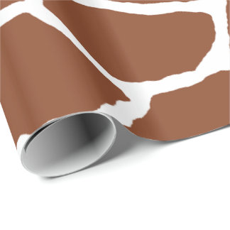 Den bruna giraffet flår mönster som slår in papper presentpapper