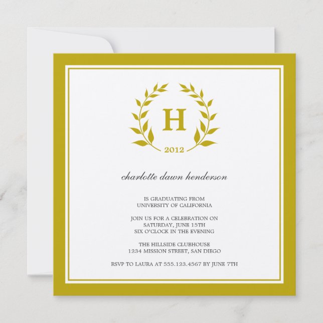 Den bruna kranmonogramstudenten klassificerar inbjudningar (Framsida)