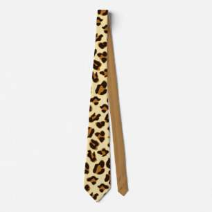 Den bruna leoparden flår tien för slips