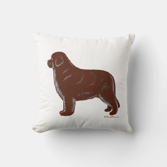 Den bruna Newfoundland hunden kudder Kudde (Framsida)
