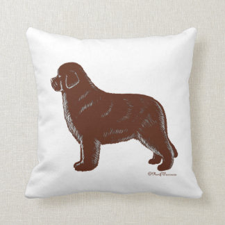Den bruna Newfoundland hunden kudder Kudde